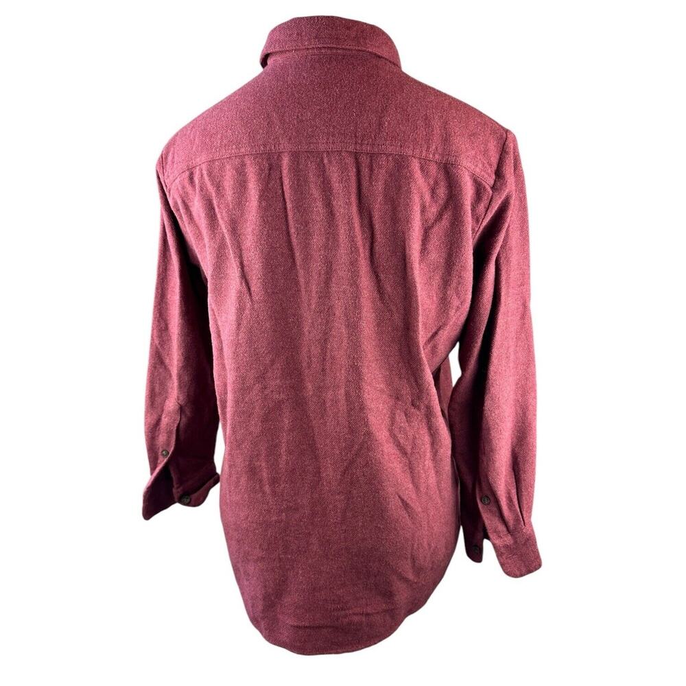 Madewell Flannel Flap Pocket Oversized Ex Boyfriend Shirt Dusty Burgundy Small - Picture 7 of 13